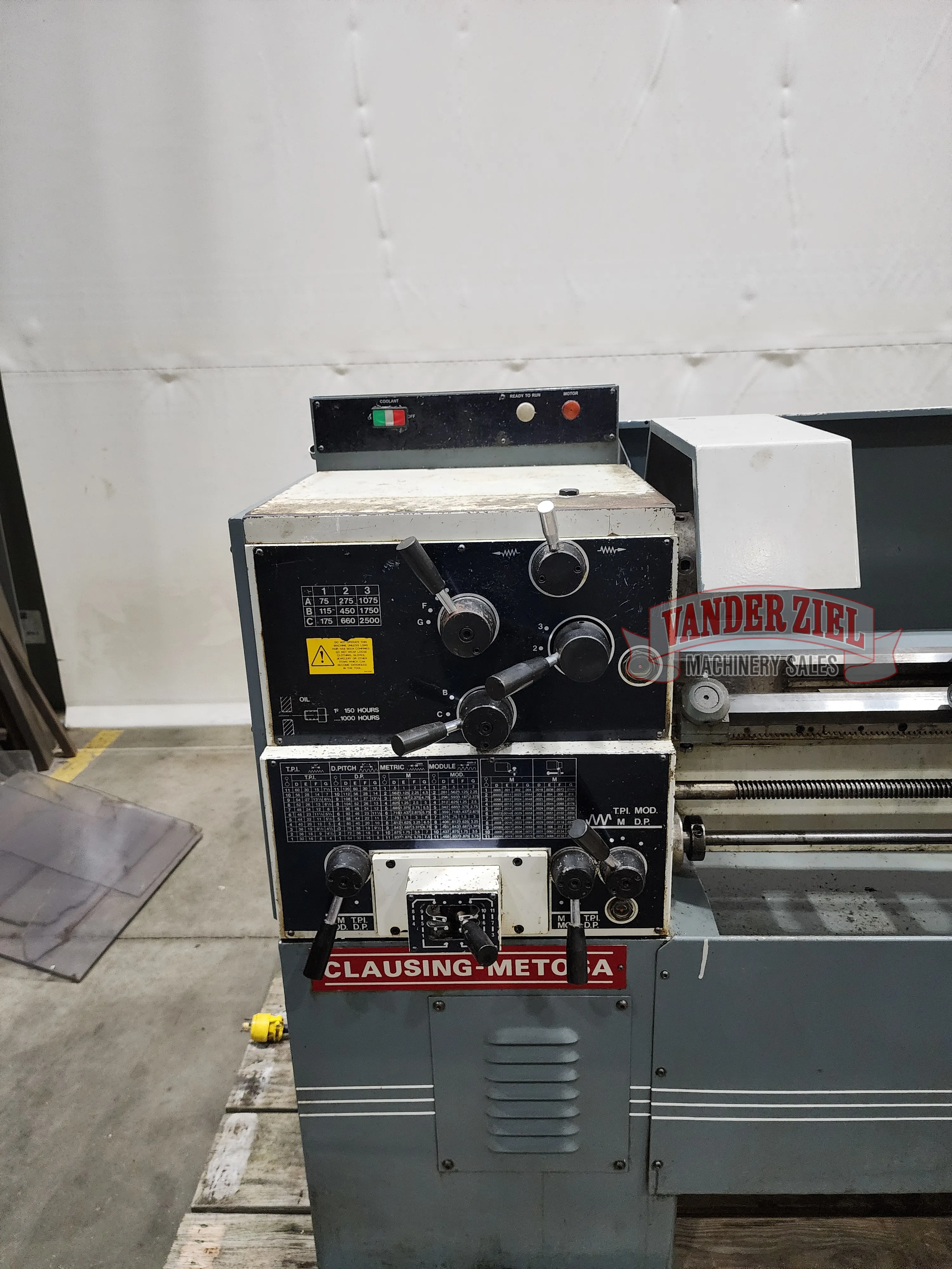 Clausing Metosa 13” x 40” Geared Head Lathe, Model C1340S - Prefetch Image 43607
