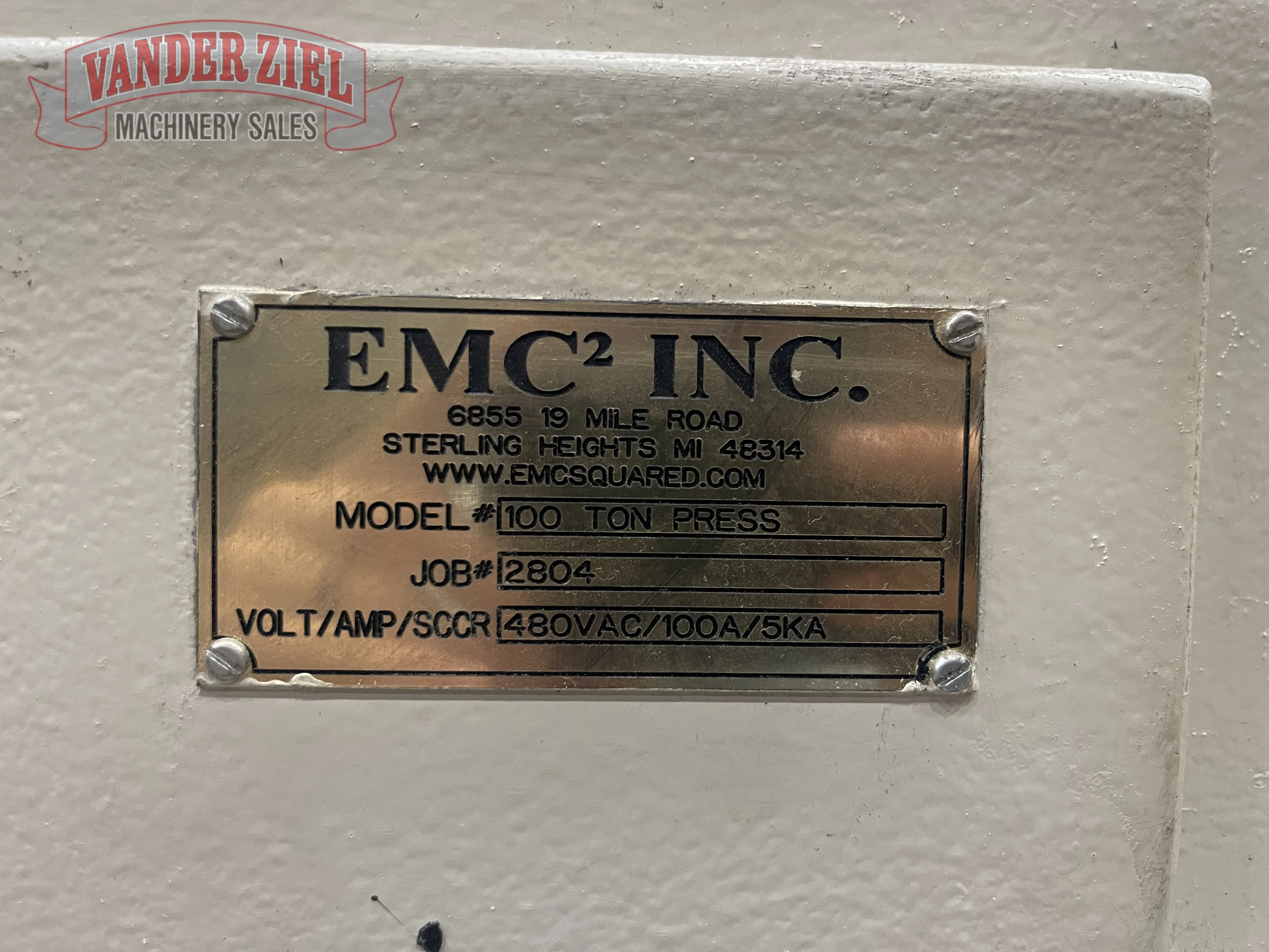 EMC 100 ton Press - Prefetch Image 44051