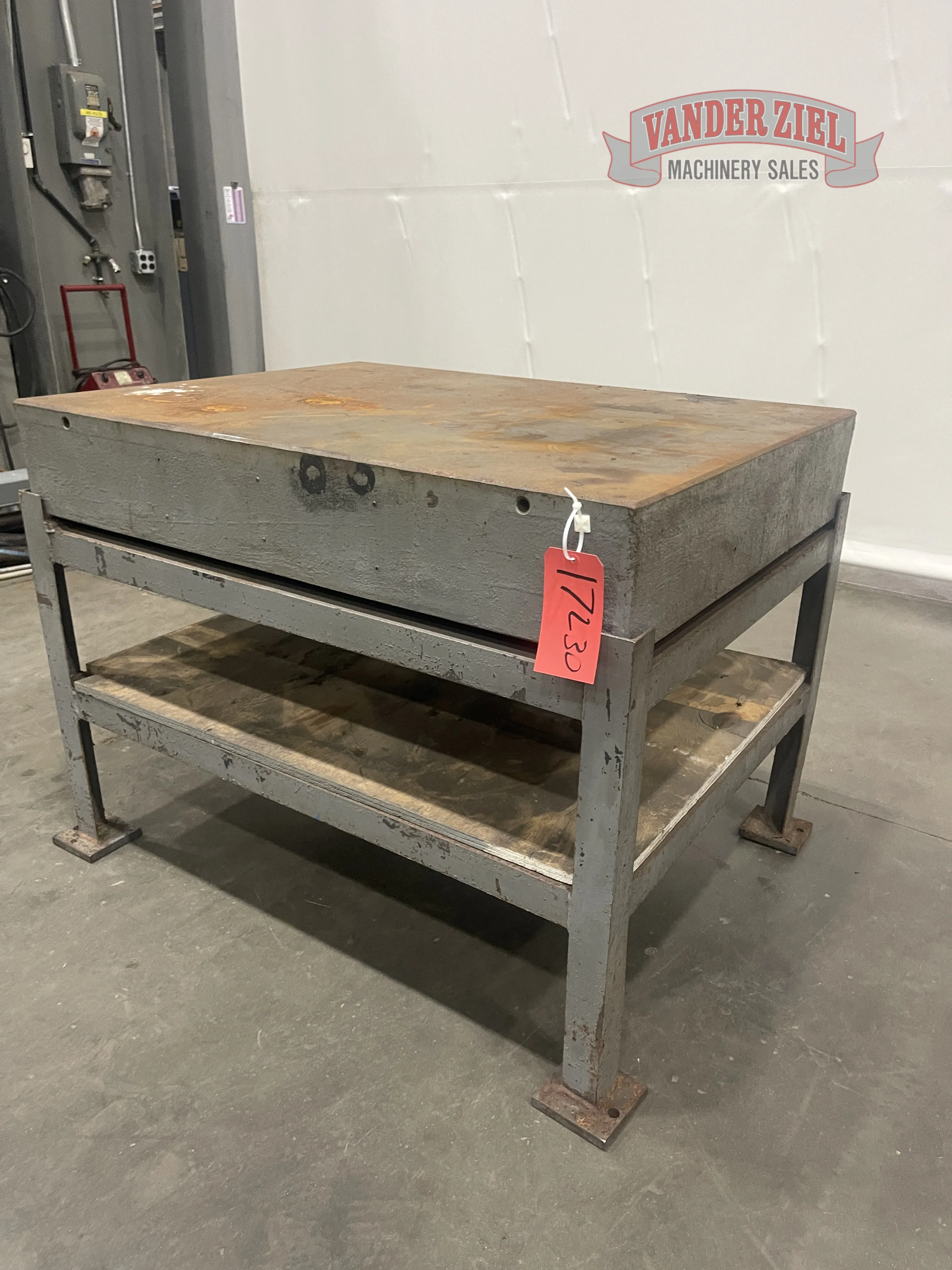 3' x 4' x 8" thick metal table - Prefetch Image 44104