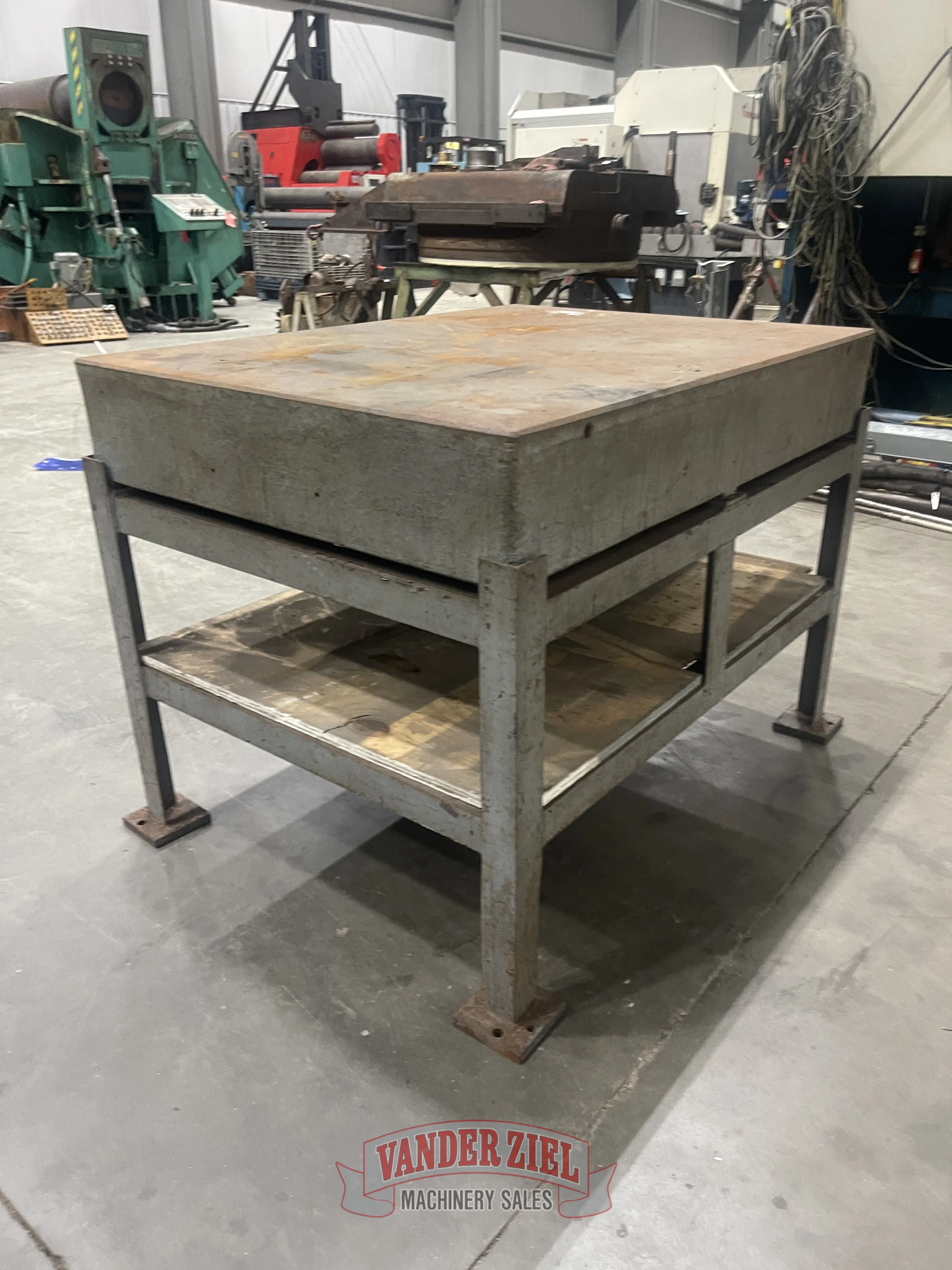 3' x 4' x 8" thick metal table - Prefetch Image 44105