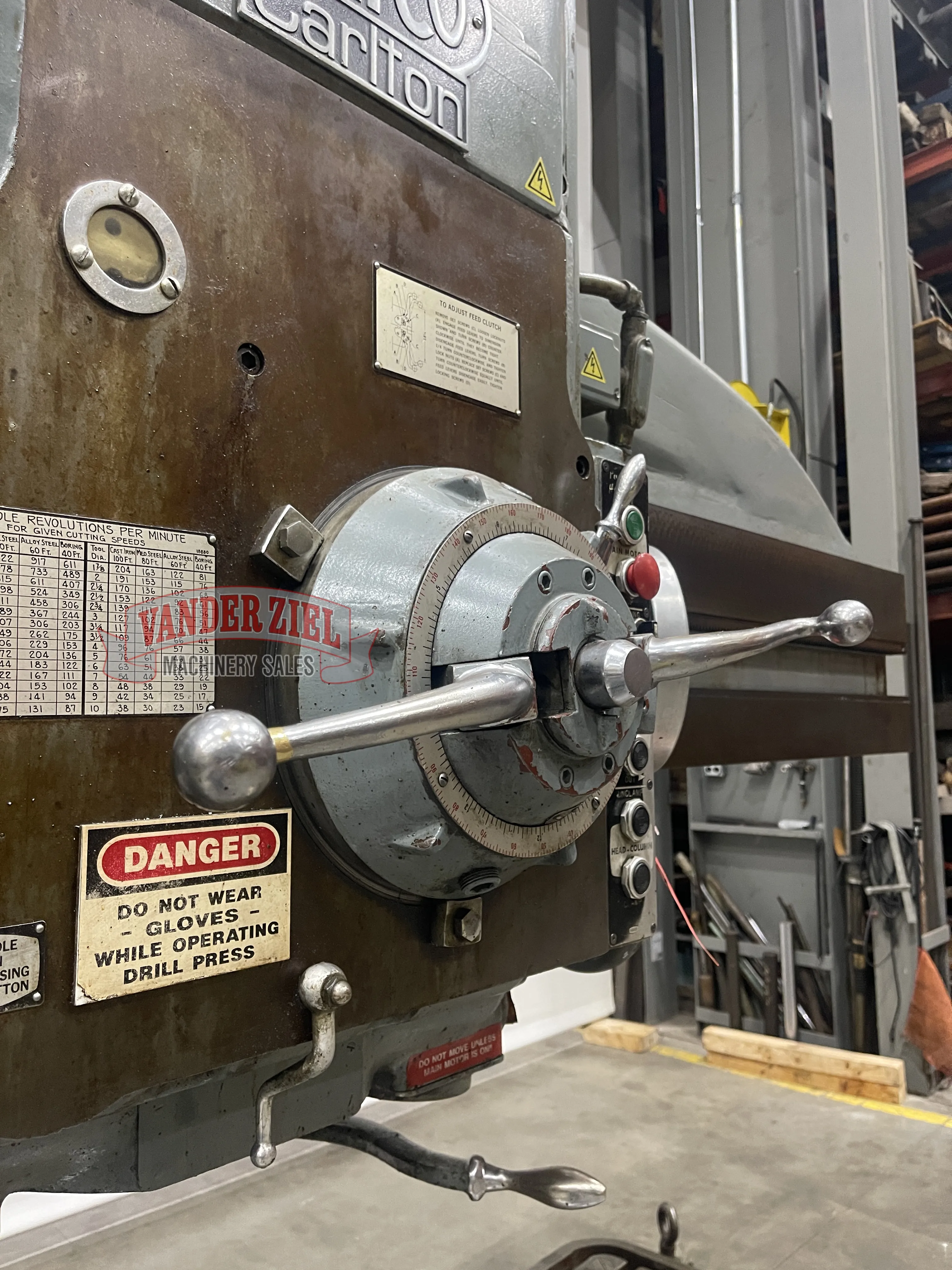 Carlton 7' x 19" Radial Arm Drill, Model 4A - Prefetch Image 44423