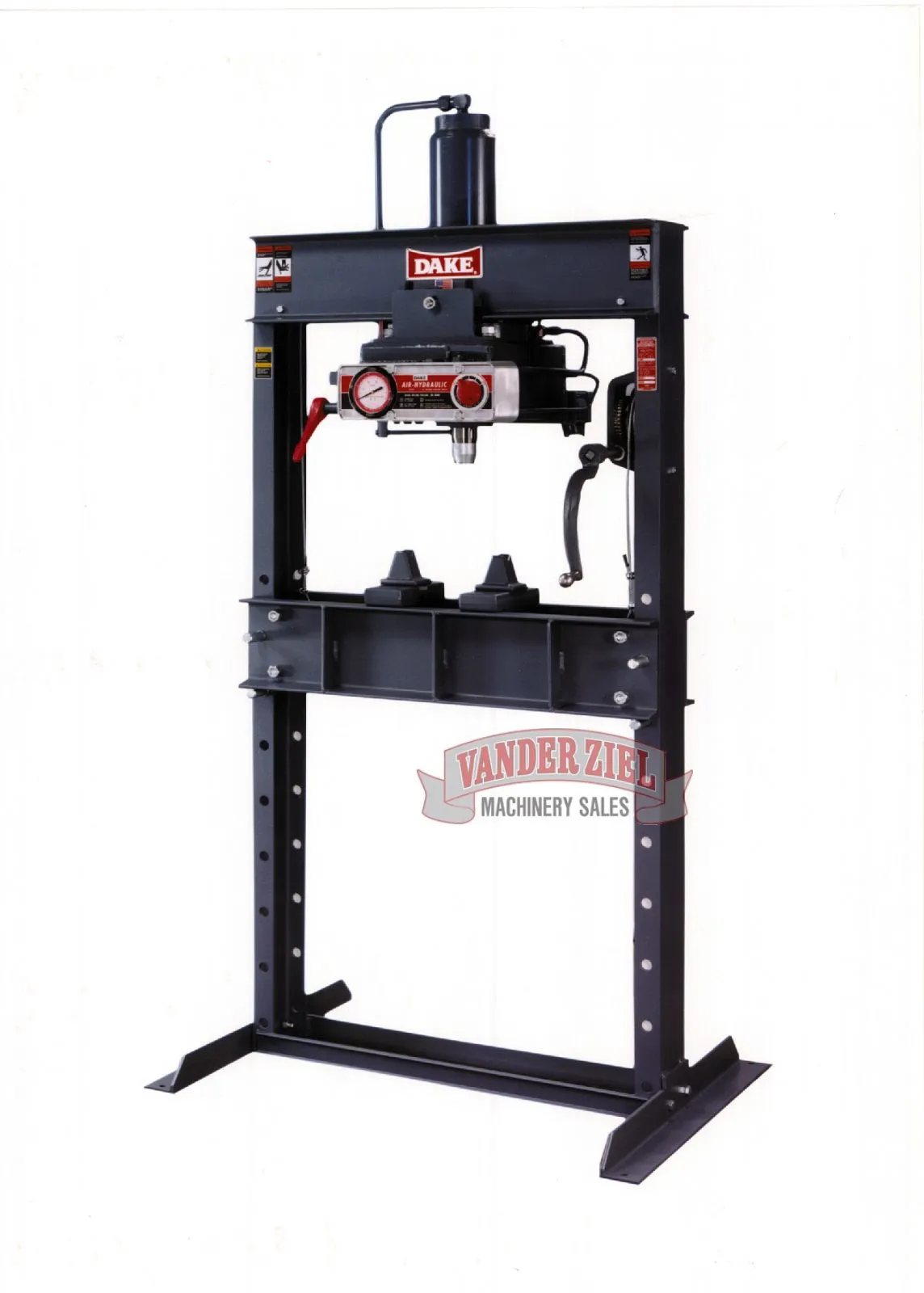Dake 50 Ton Air Operated H-Frame Press, Model 6-450 - NEW - Main Image 1
