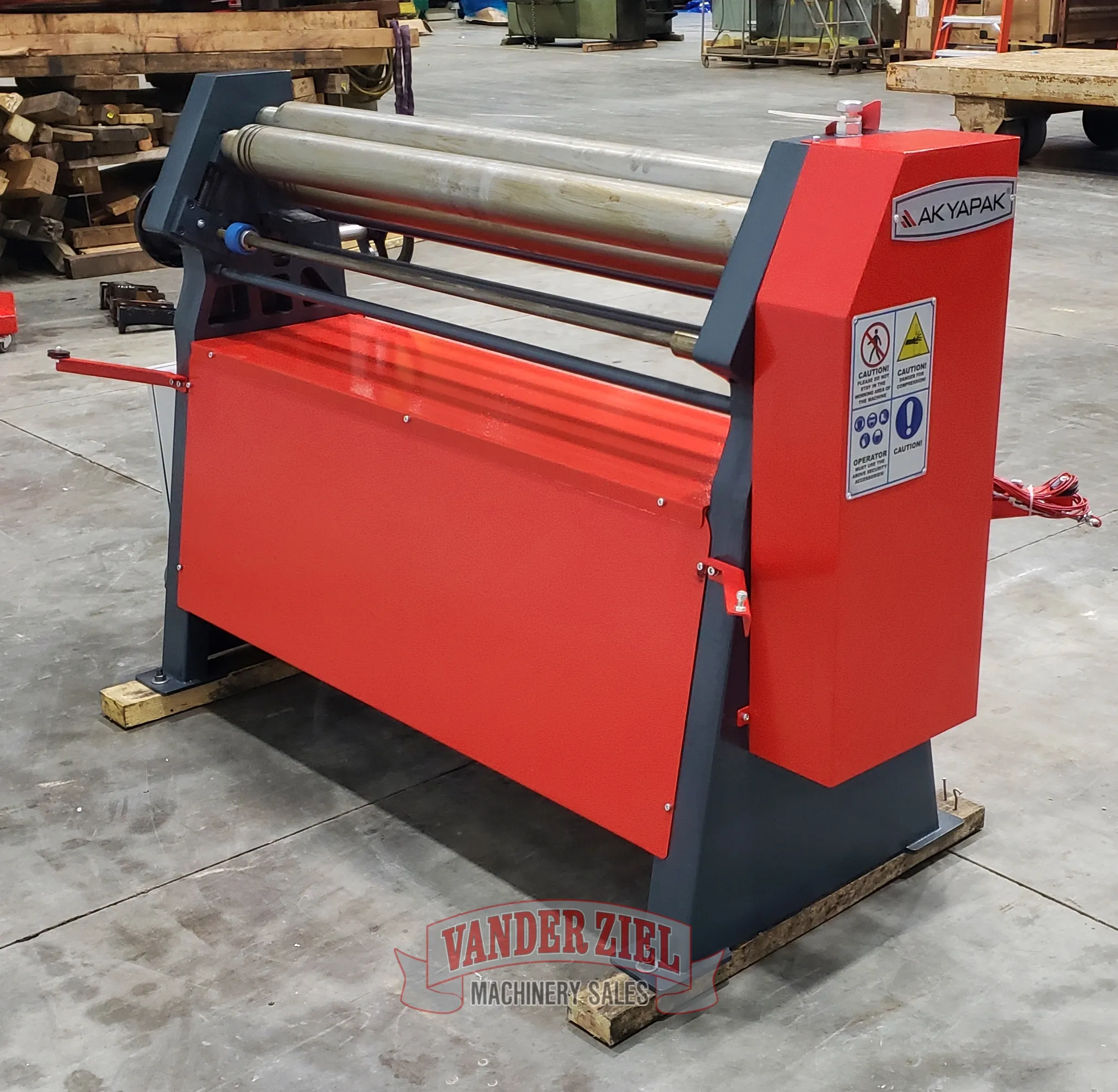 Akyapak 4'x11 GA 3 Roll Initial Pinch Plate Roll, Model AS90-12/2.5 - NEW - Prefetch Image 44540
