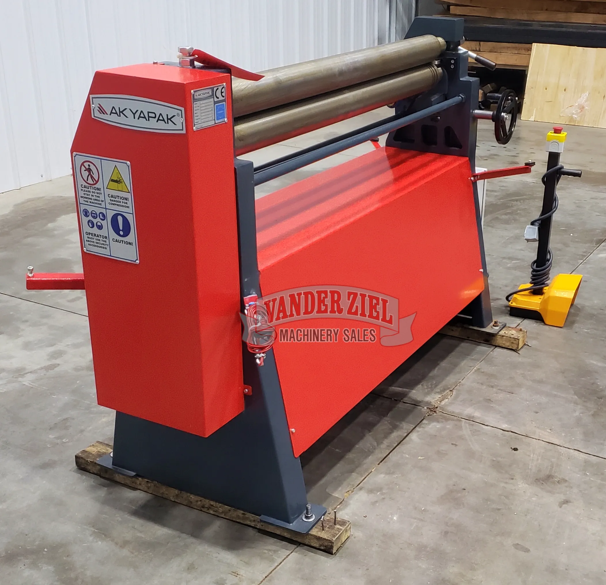 Akyapak 4'x11 GA 3 Roll Initial Pinch Plate Roll, Model AS90-12/2.5 - NEW - Prefetch Image 44567