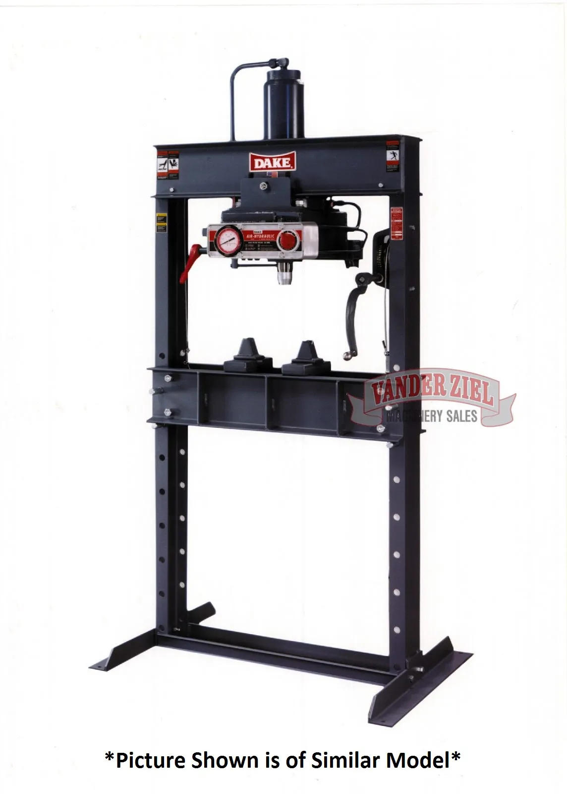 Dake 75 Ton Air Operated H-Frame Press, Model 6-475 - NEW - Main Image 1