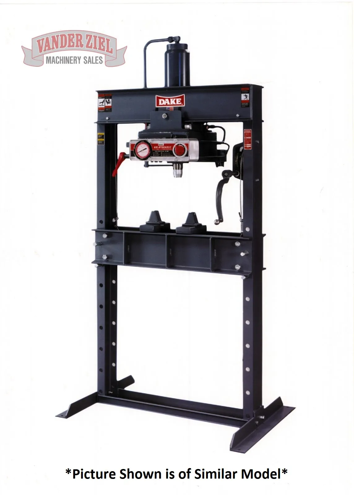 Dake 150 Ton Air Operated H-Frame Press, Model 6-850 - NEW - Main Image 1