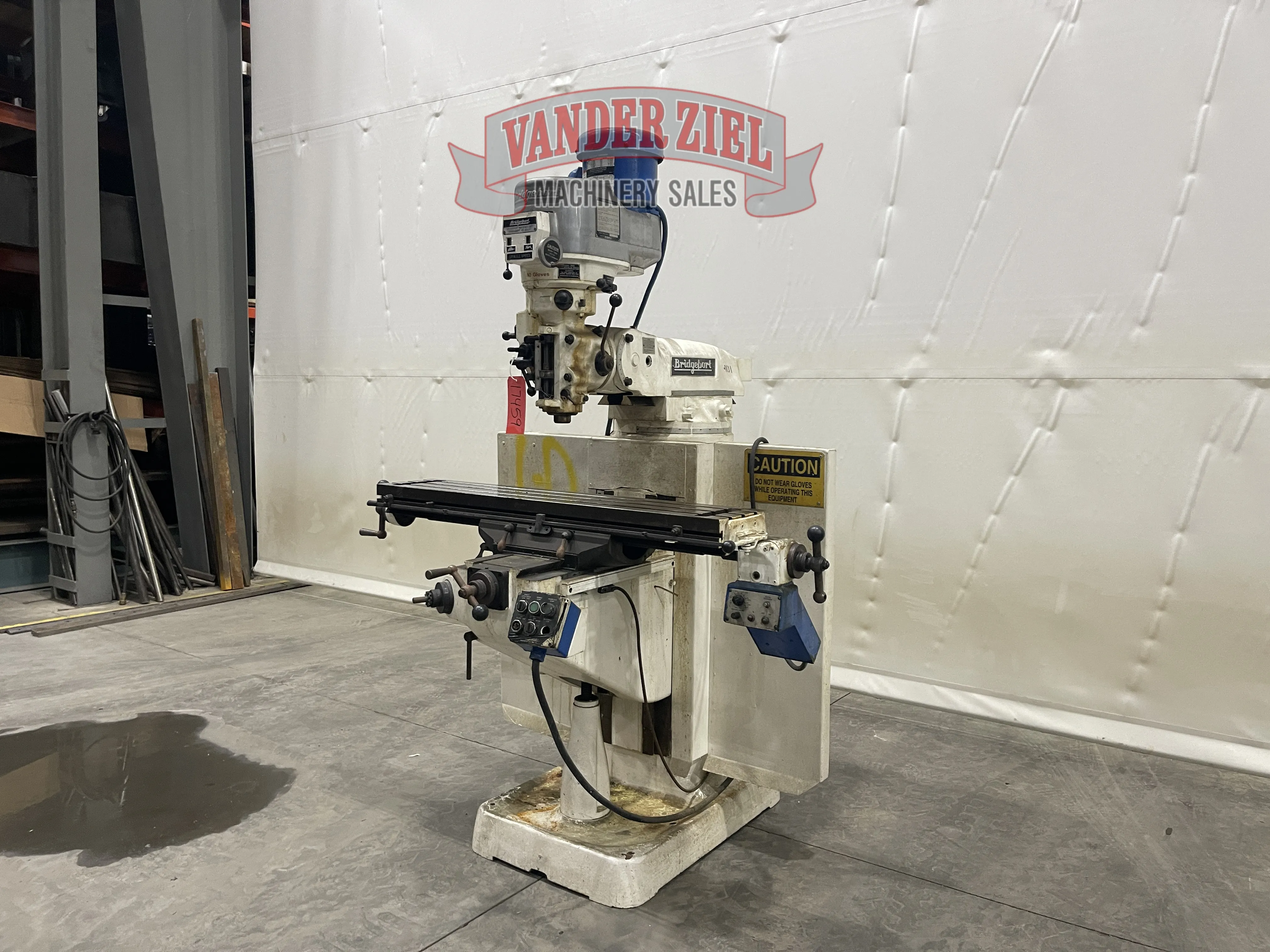 Bridgeport Series I Vertical Knee Mill, 9” x 48” Table, 2 HP - Prefetch Image 45390