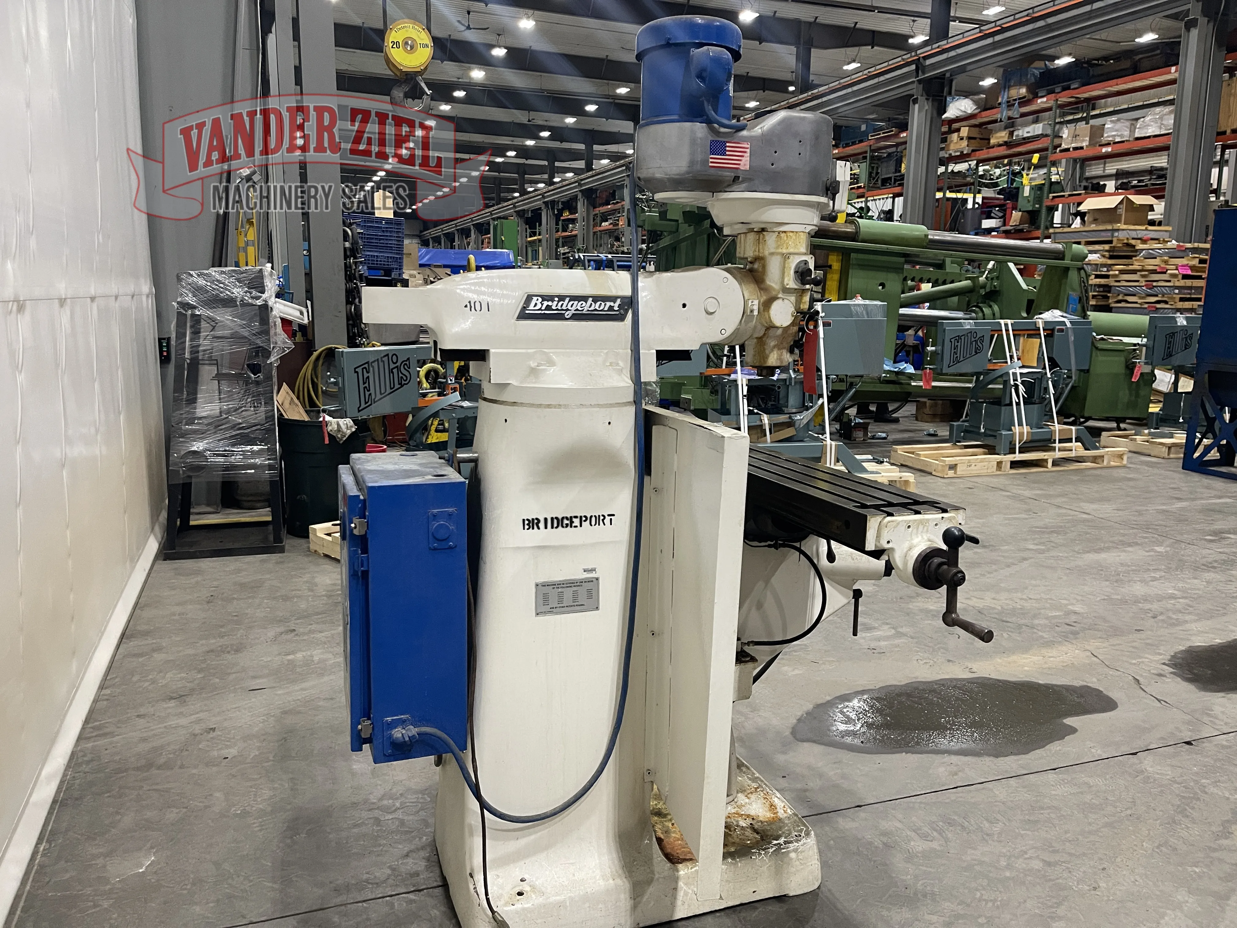 Bridgeport Series I Vertical Knee Mill, 9” x 48” Table, 2 HP - Prefetch Image 45392