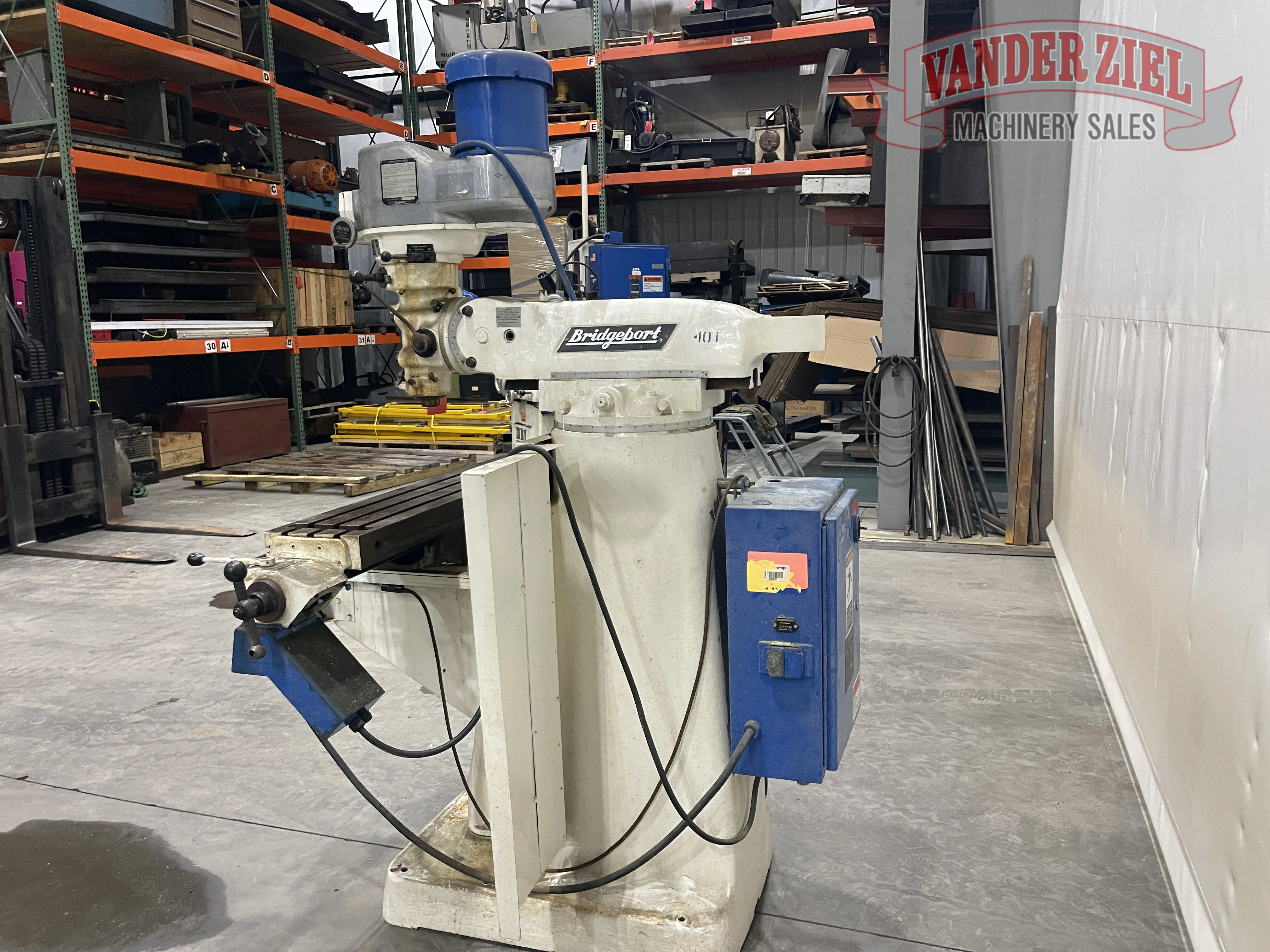 Bridgeport Series I Vertical Knee Mill, 9” x 48” Table, 2 HP - Prefetch Image 45393