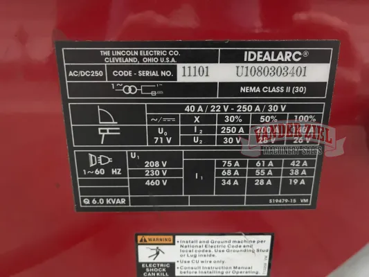 Lincoln Idealarc 250 Welder - Gallery Thumbnail 4