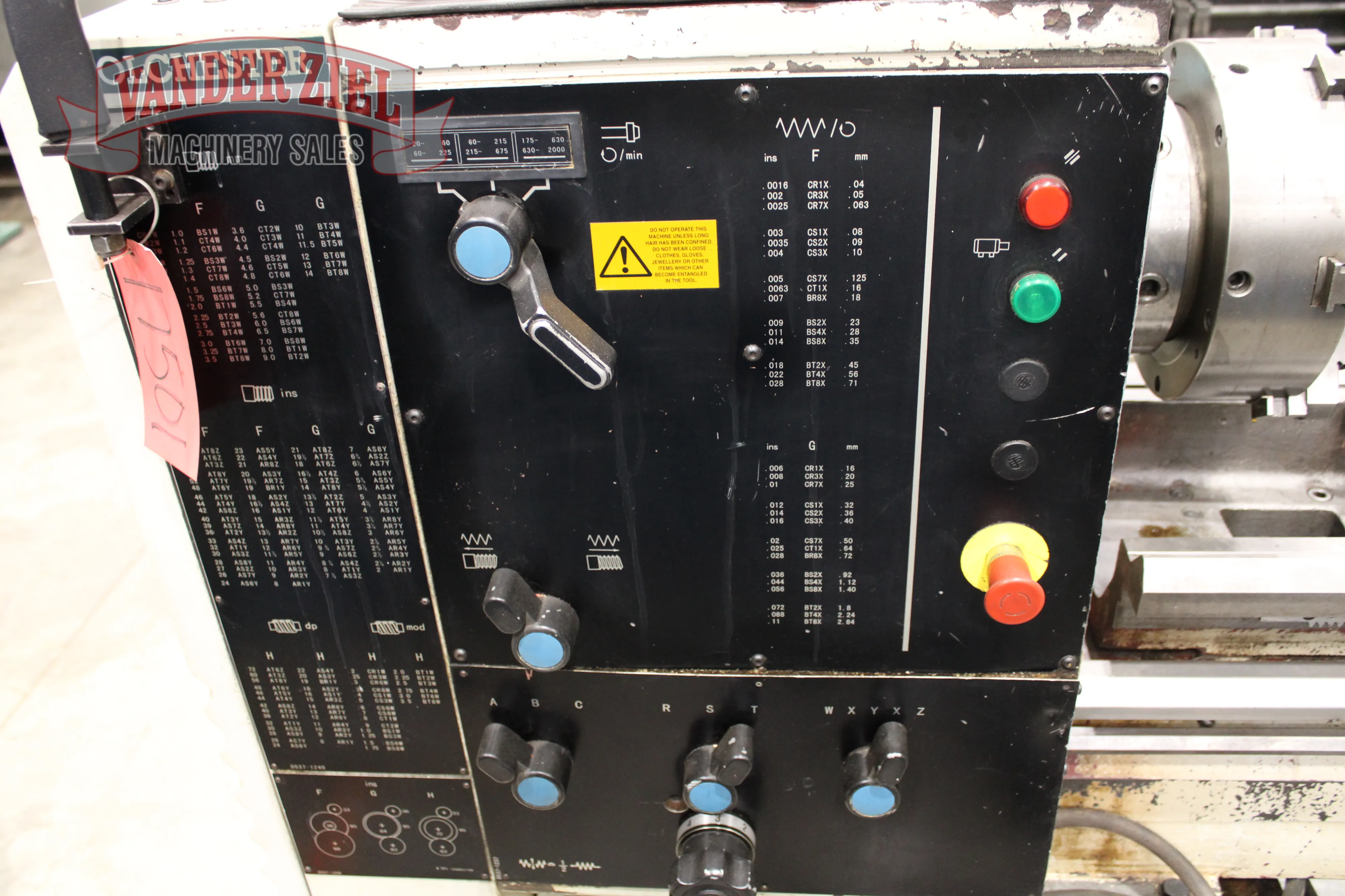 Clausing Mascot 18" x 80" VS Gap Bed Lathe - Prefetch Image 45552