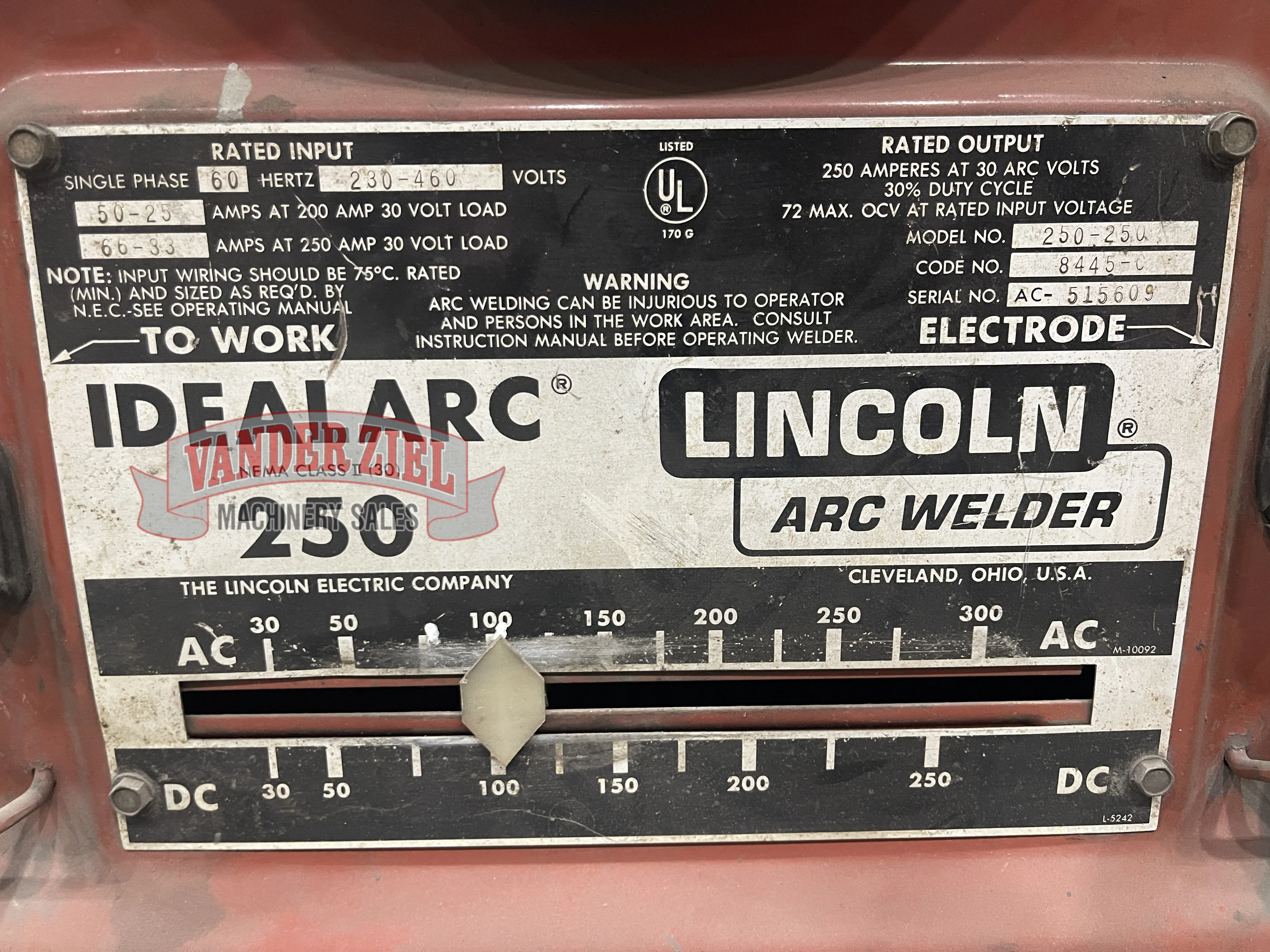 Lincoln Idealarc 250 Welder - Prefetch Image 45697