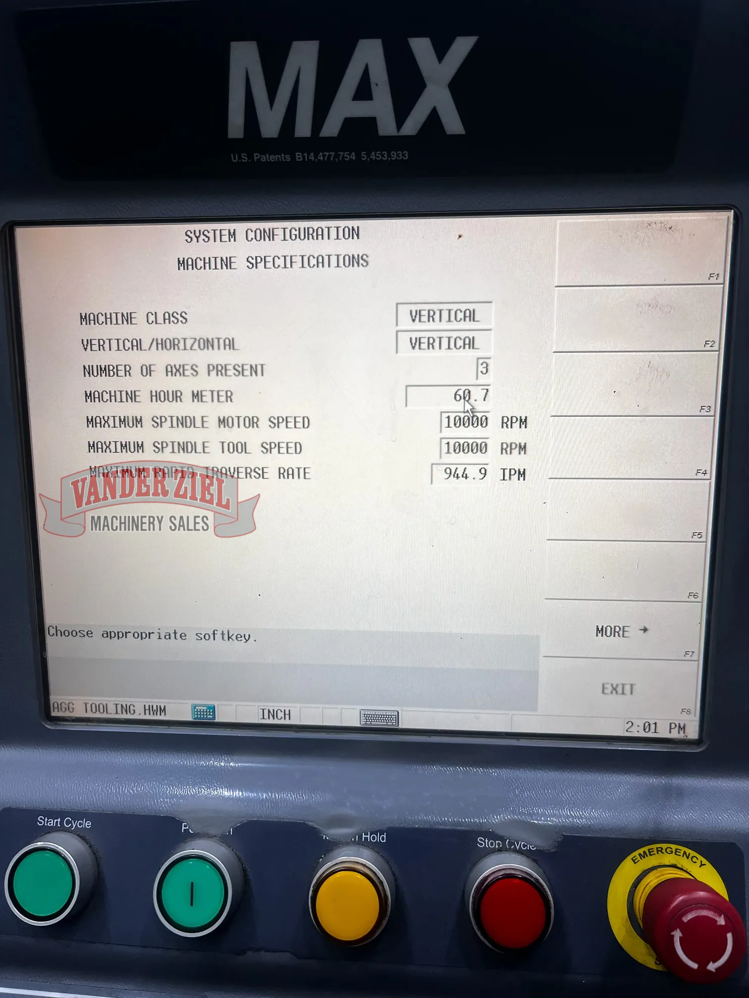 Hurco VM10i Vertical Machining Center, Model VM10 2013 - Prefetch Image 45717