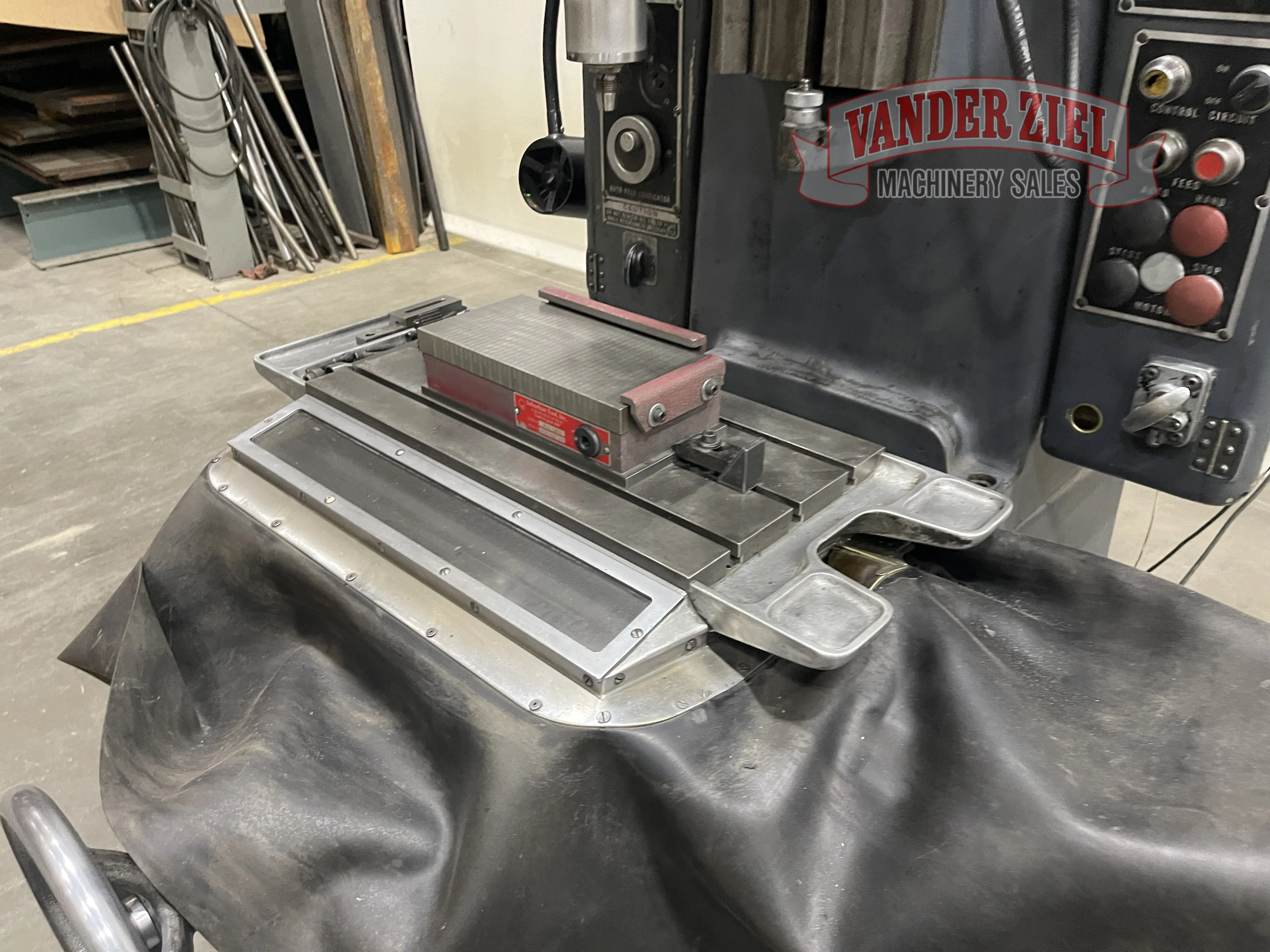 Moore No. 2 Jig Grinder, 19" x 10" T-Slotted Table, Auto Feed, Anilam Wizard 211 2-Axis DRO, 5" x 10" Magnetic Chuck - Prefetch Image 46233