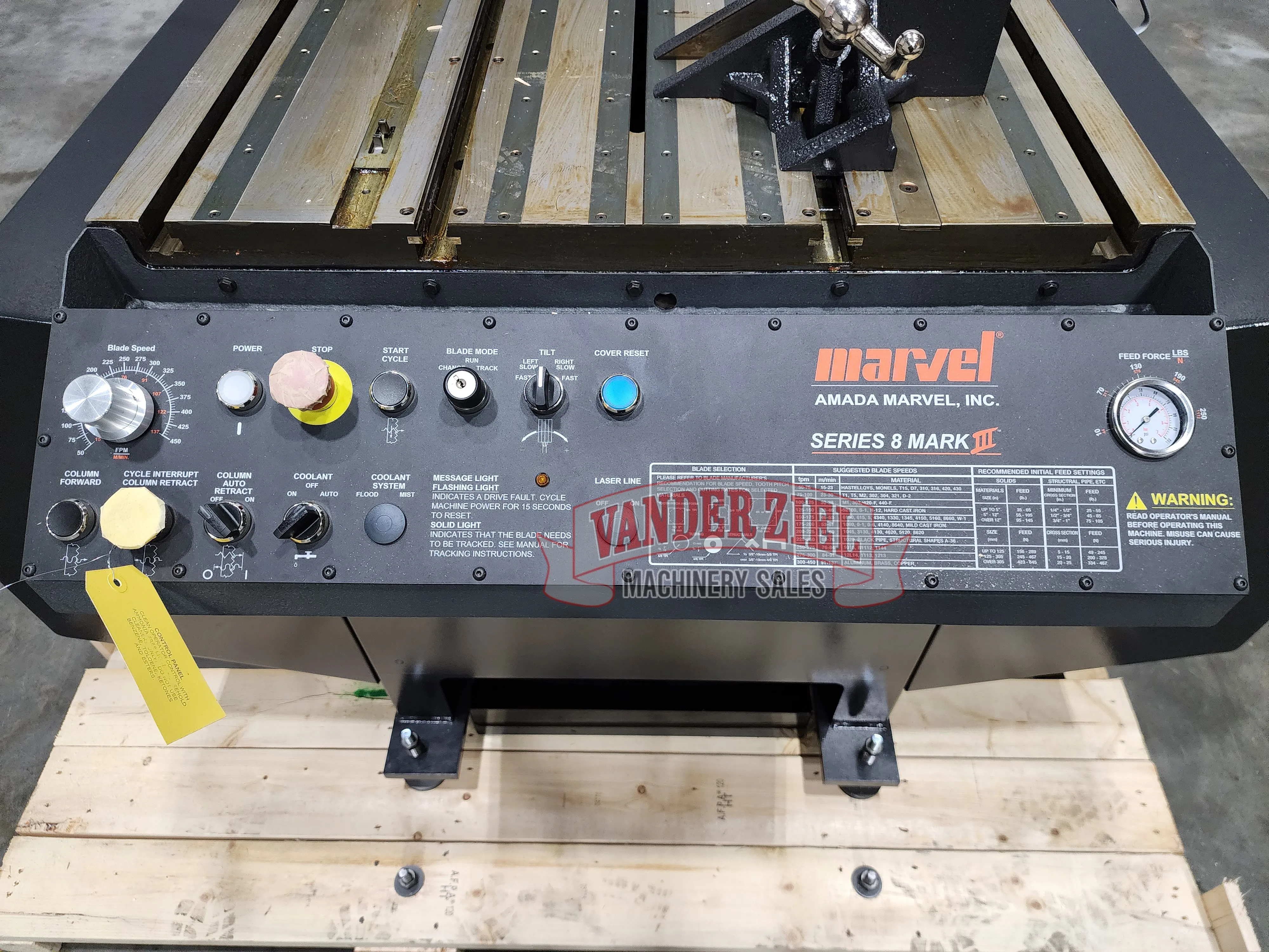 Marvel Series 8 Mark III Vertical Tilt-Frame Saw, 18″ x 22″ Capacity 460V– NEW - Prefetch Image 47982