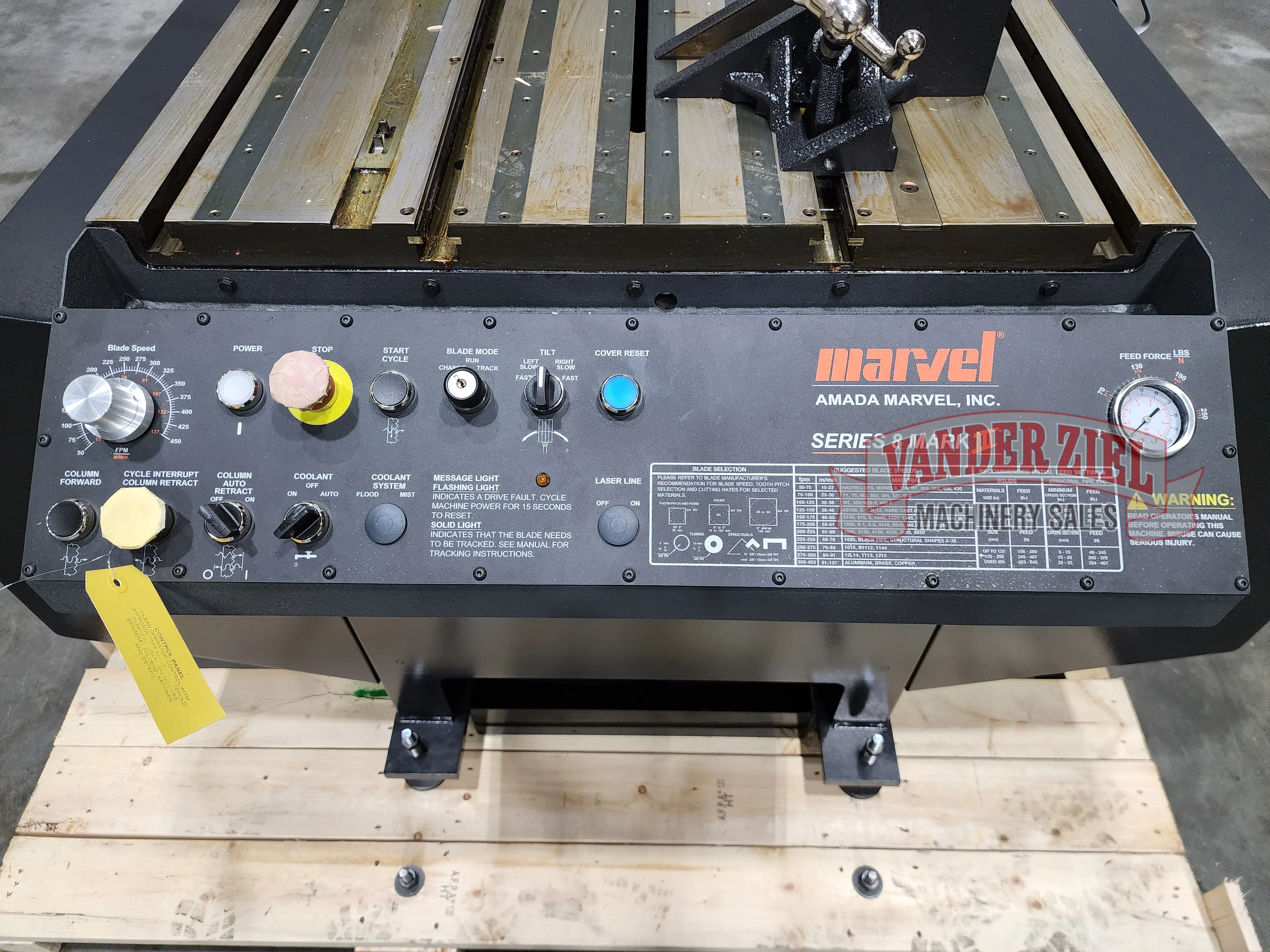 Marvel Series 8 Mark III Vertical Tilt-Frame Saw, 18″ x 22″ Capacity 460V– NEW - Prefetch Image 47989