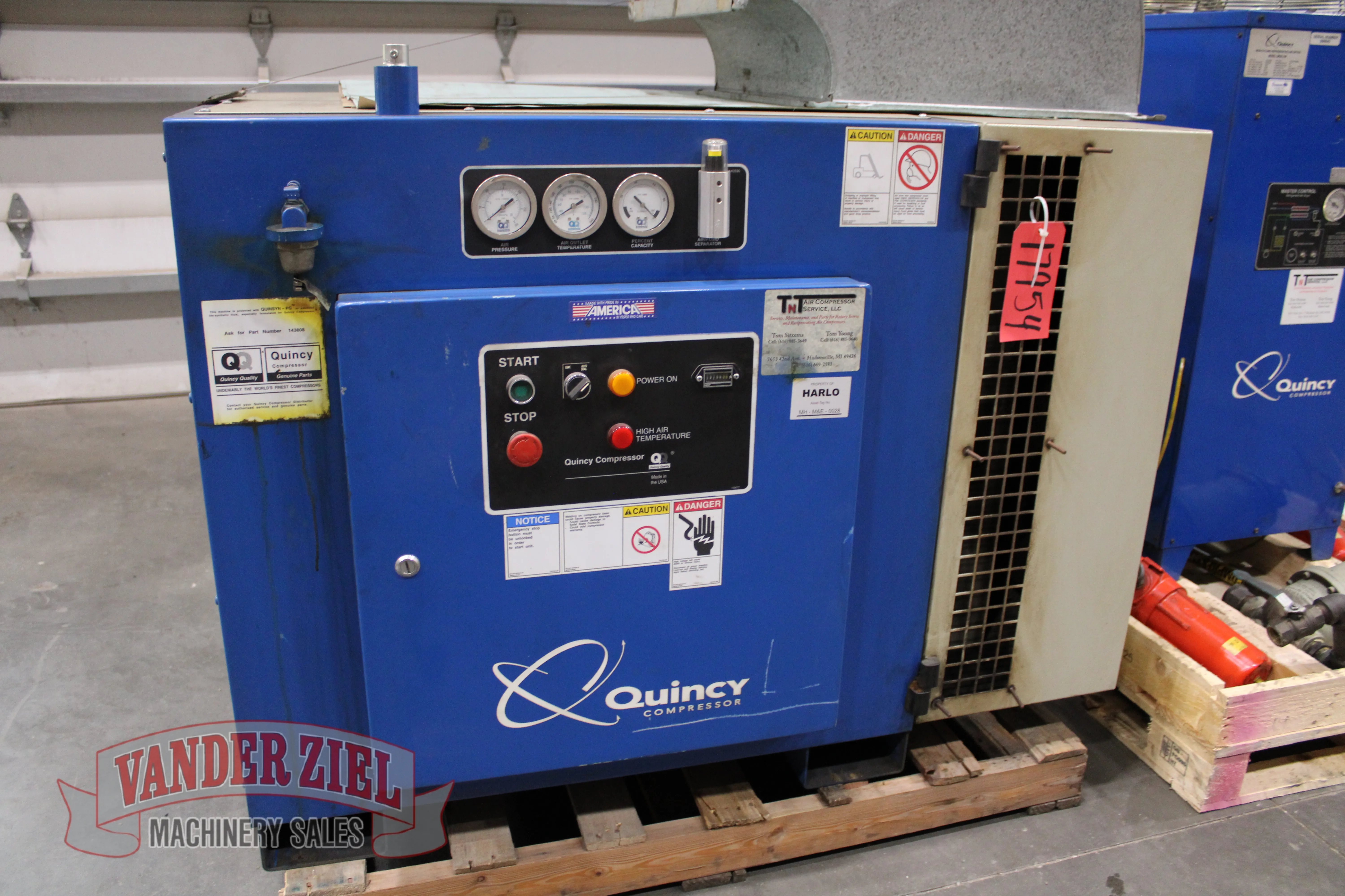Quincy Rotary Screw Air Compressor & Dryer - Prefetch Image 48104