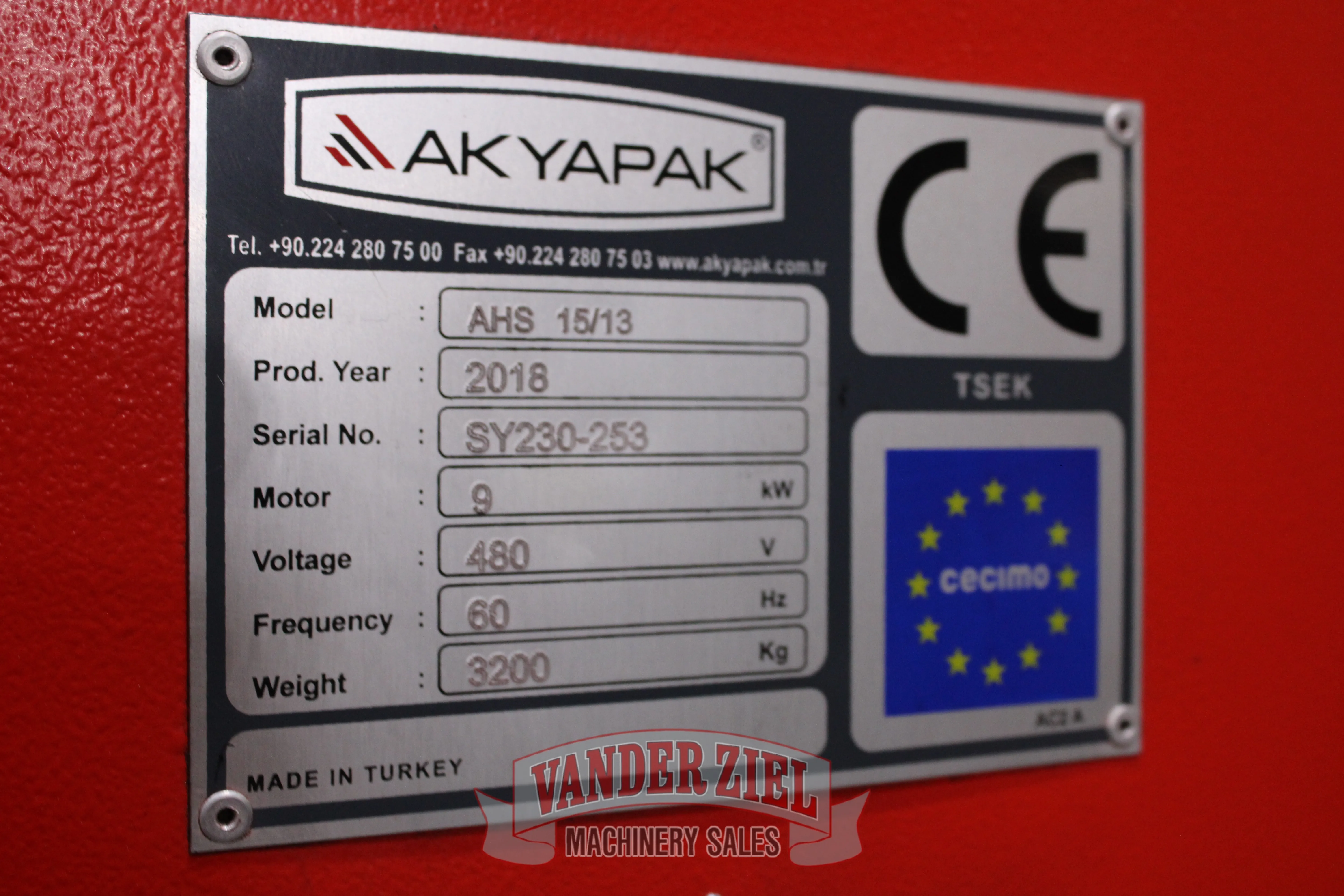 Akyapak 5' x 1/2" Four Roll Plate Roll, Model AHS 15/13 - Prefetch Image 48315