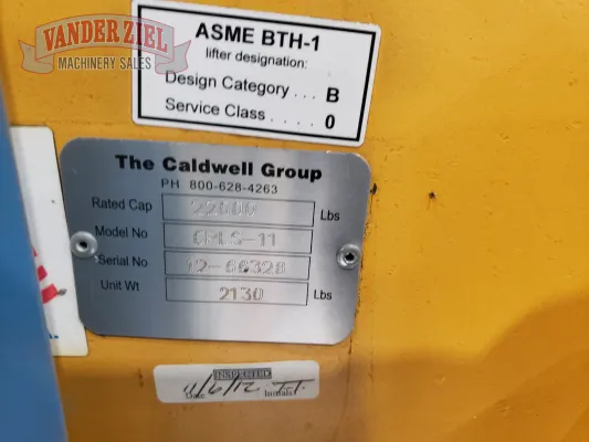 Caldwell 11 Ton Coil Hook, Model CPLS-11 - Like New - Gallery Thumbnail 3