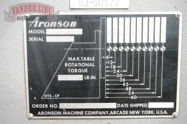 Aronson Model RS10GE/TS10GE Weld Positioner with Headstock and Tailstock - Prefetch Image 5333