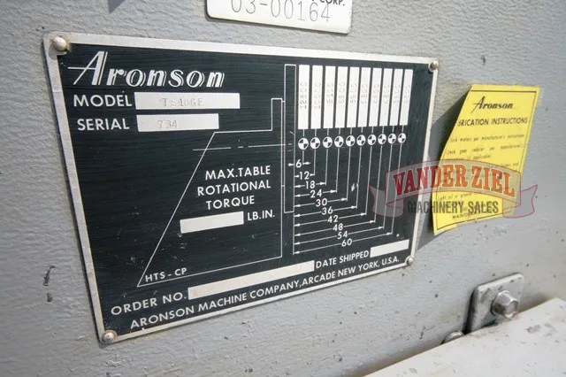 Aronson Model RS10GE/TS10GE Weld Positioner with Headstock and Tailstock - Prefetch Image 5343